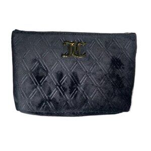 Juicy Couture Black Velour Travel Cosmetics Bag NWT